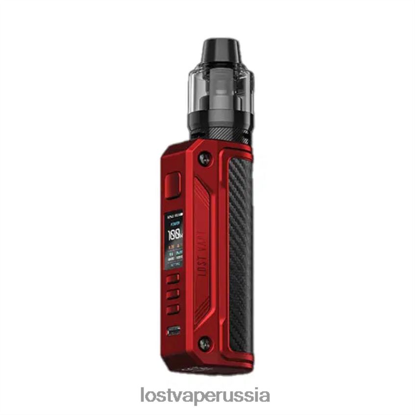 Lost Vape Thelema комплект соло 100 Вт матовый красный/углеродное волокно 6XB64J172 - Lost Vape Москва