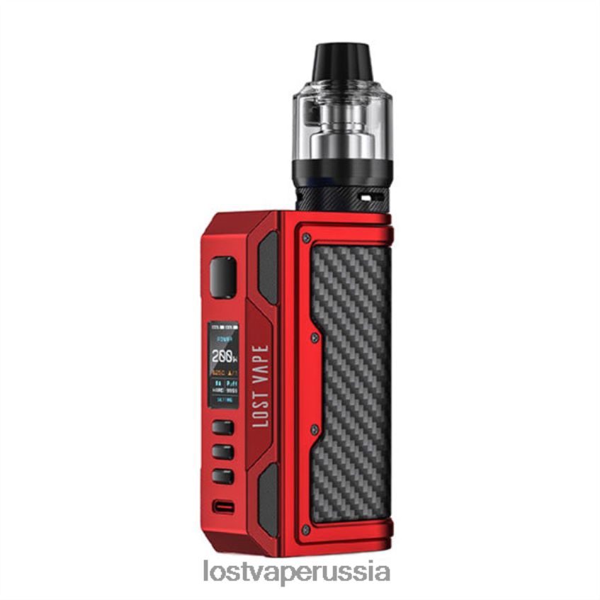 Lost Vape Thelema комплект квест 200 Вт матовый красный/углеродное волокно 6XB64J139 - Lost Vape Price Russia