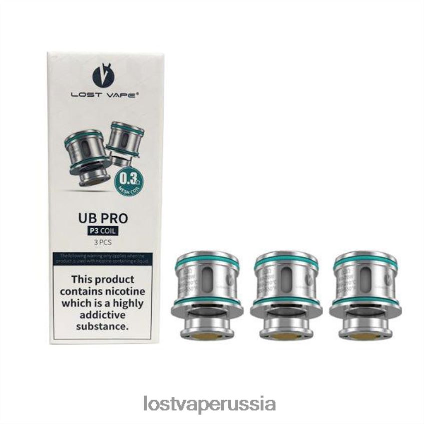 Lost Vape UB профессиональные катушки р3 0,3 Ом 6XB64J109 - Lost Vape Price Russia