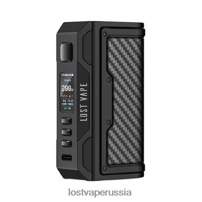 Lost Vape Thelema квест 200в мод черный/углеродное волокно 6XB64J14 - Lost Vape Wholesale