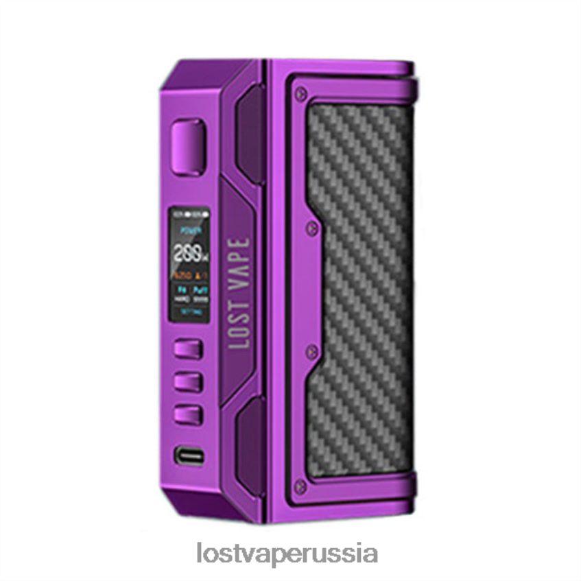 Lost Vape Thelema квест 200в мод фиолетовый/углеродное волокно 6XB64J186 - Lost Vape Disposable