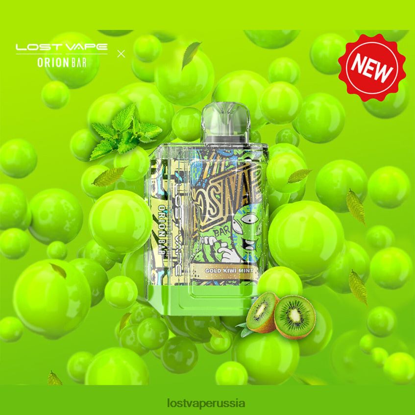 Lost Vape Orion бар одноразовый | 7500 слойка | 18мл | 50мг золото киви мята 6XB64J89 - Lost Vape Price Russia