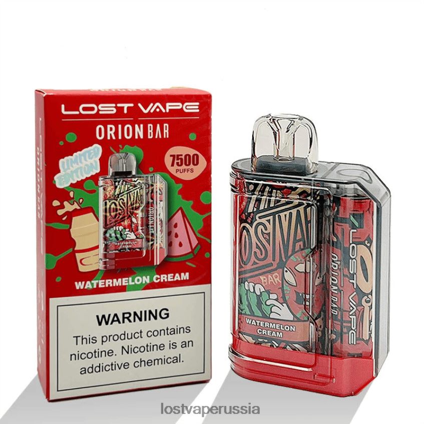 Lost Vape Orion бар одноразовый | 7500 слойка | 18мл | 50мг арбузный крем 6XB64J99 - Lost Vape Price Russia
